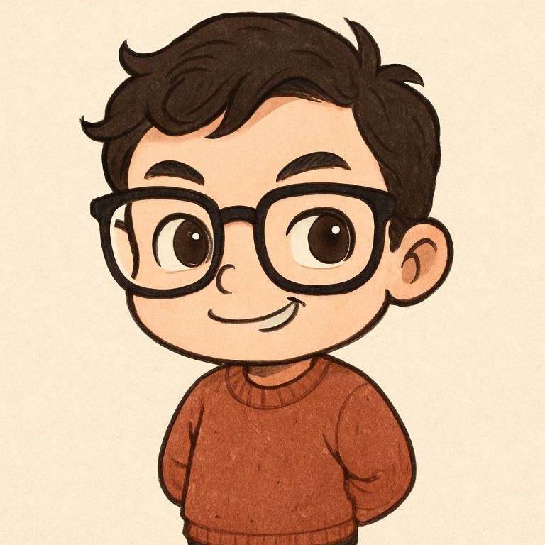 Cartoon Avatar Maker man with glasses