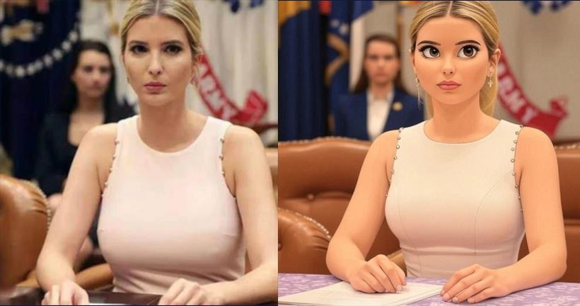 Picture to cartoon Ivanka
